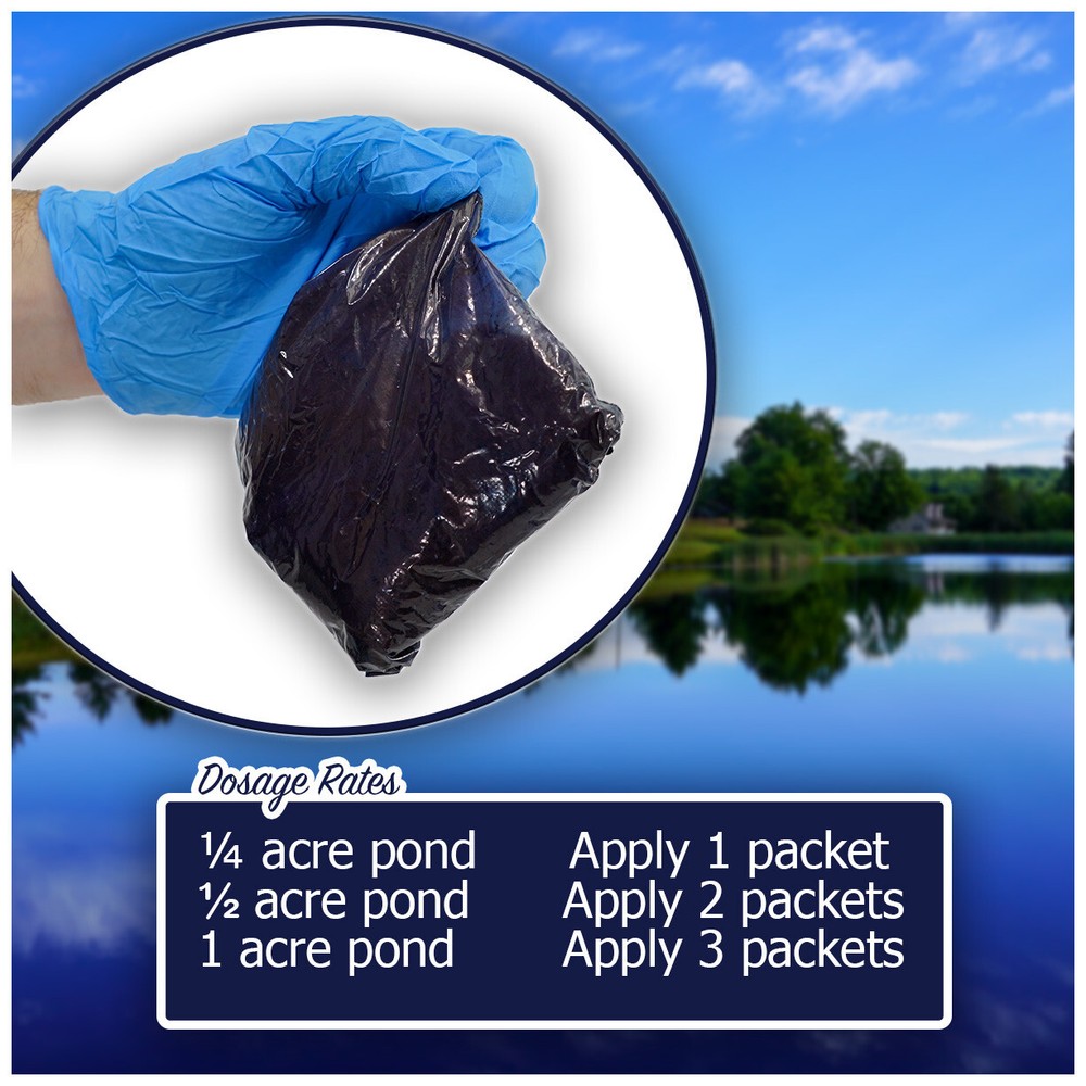 Reflective Black Pond Dye Packets- 80 water soluble packets