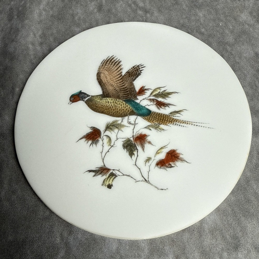 Coaster Ceramic Pheasant Art Dennis Puleston Frank M Whiting