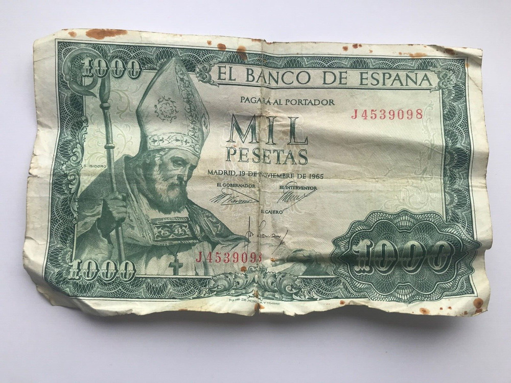 Spain Banknote 1000 Pesetas 1965