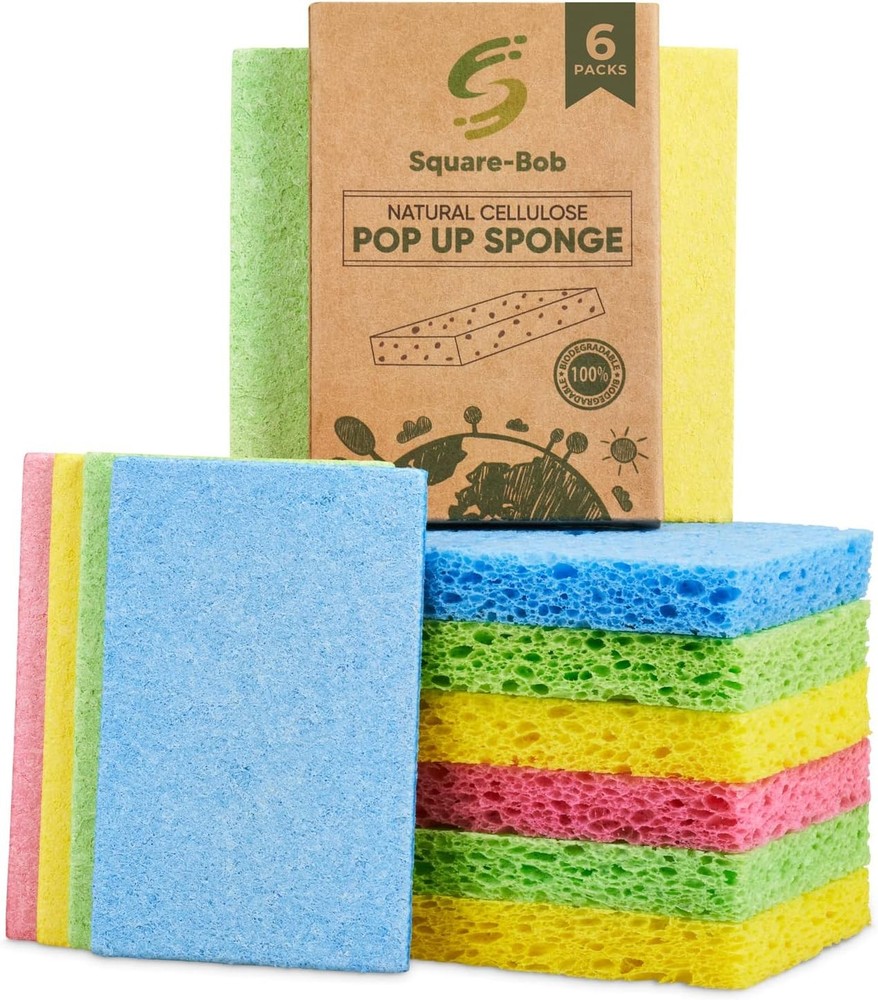 pred Non-Scratch Kitchen Spons - Highly Absorbent for Dishes,