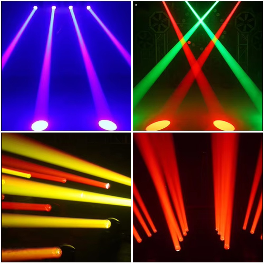 4pcs 200W LED Moving Head Beam Light DMX512 DJ Disco Stage Effect Lighting