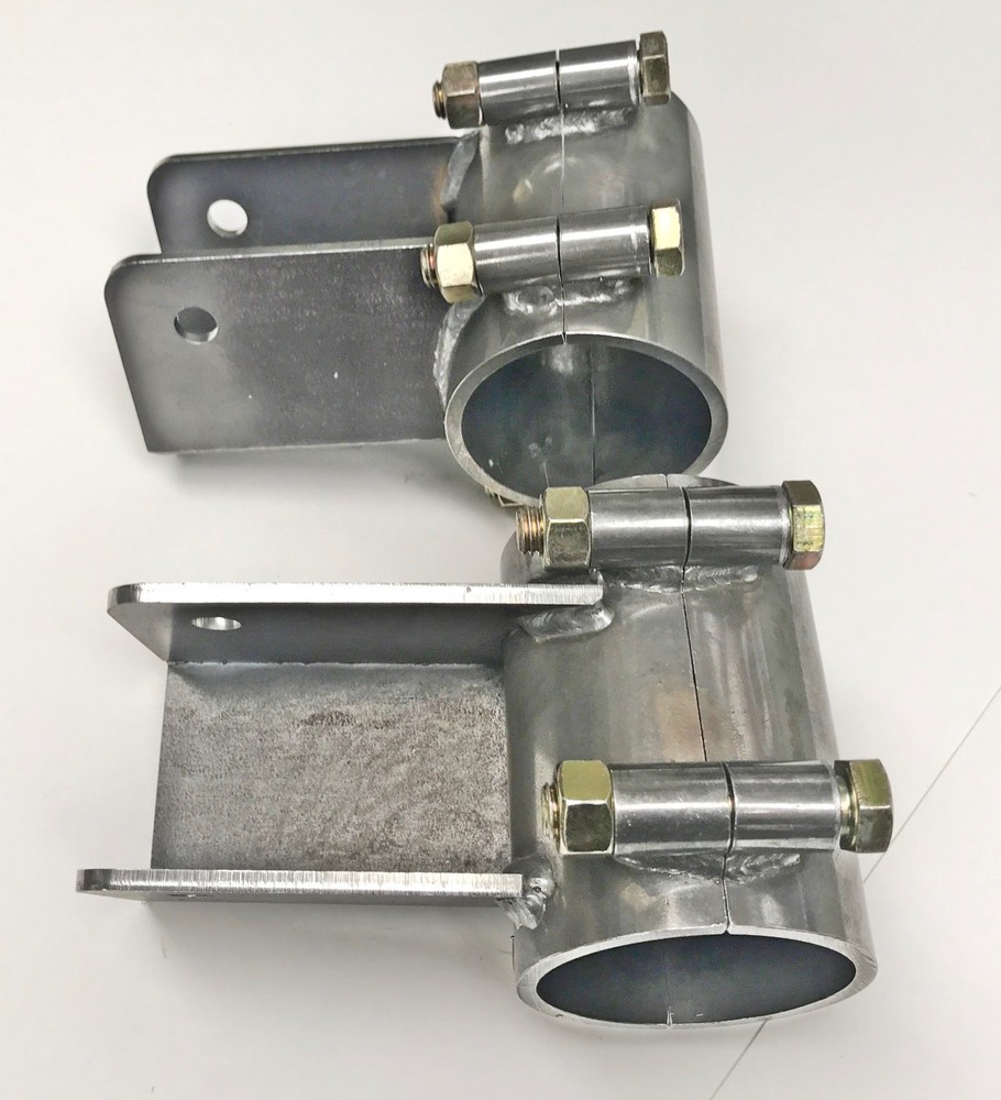 Bolt-On Lower GM Metric Trailing Arm Mounts - 2.5" drop single hole, pair