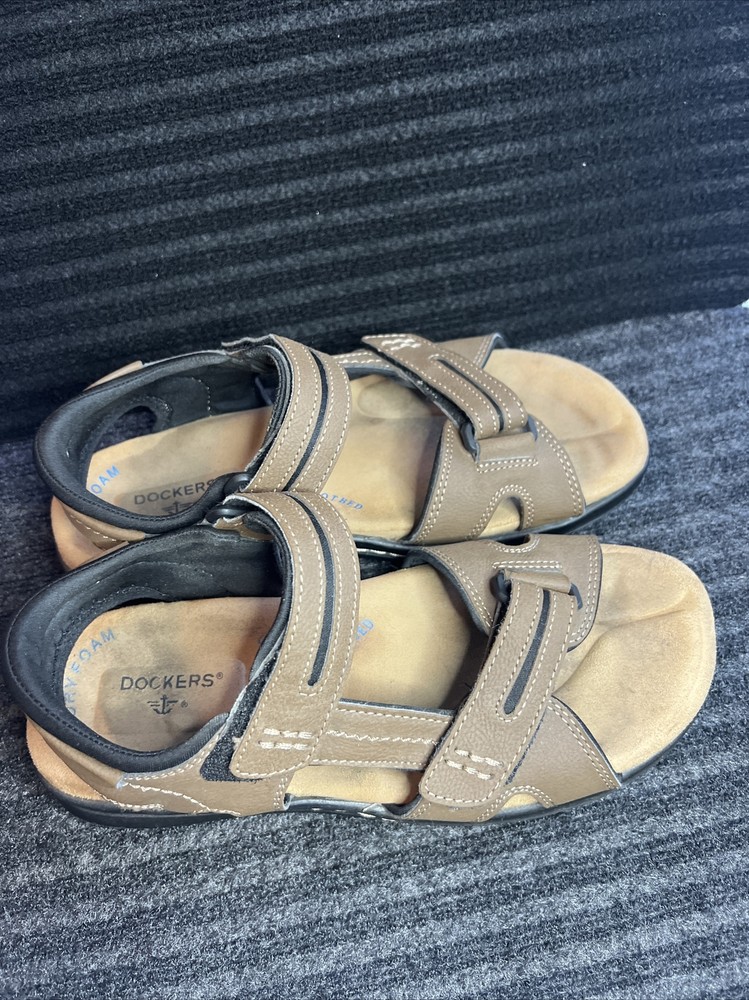Dockers Brown Adjustable Sandals Men Size 9 M