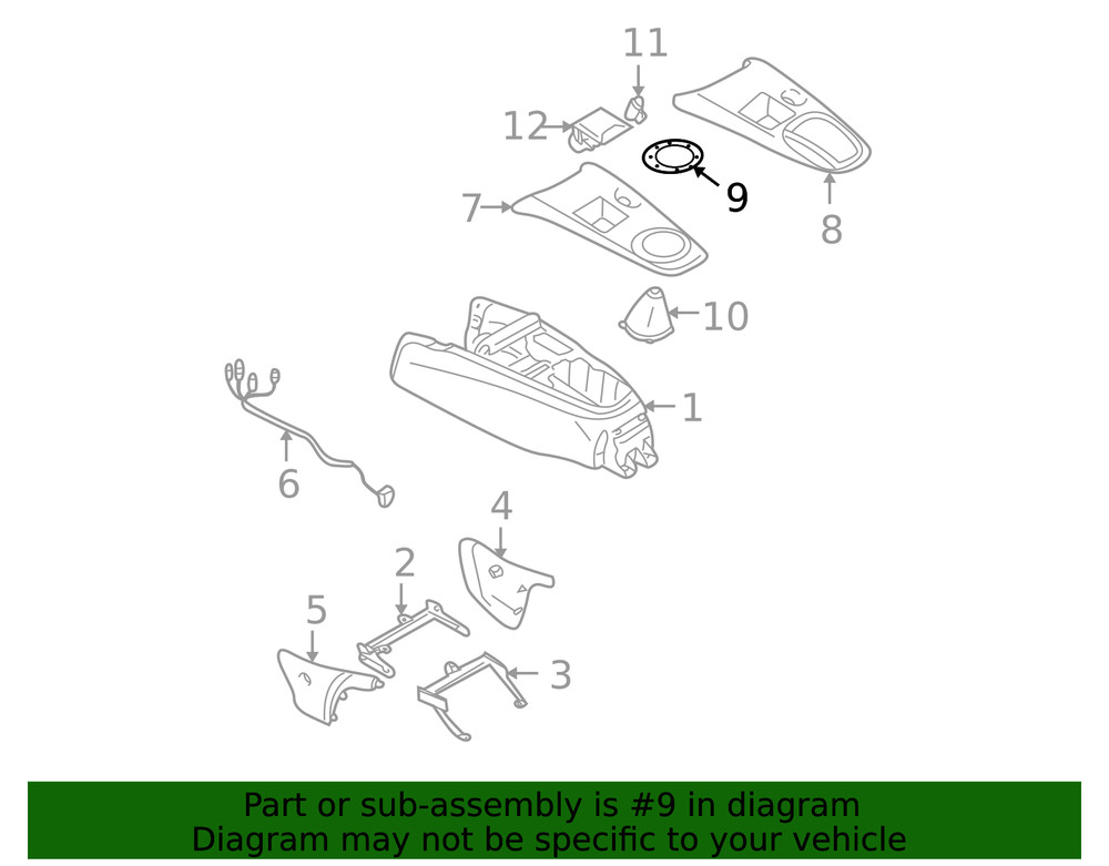 Genuine Mitsubishi Trim Ring MR572847