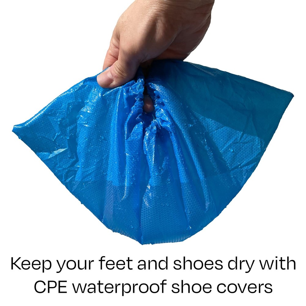 Buena Goods 100 Pack Extra Large Disposable Blue Boot and Large,
