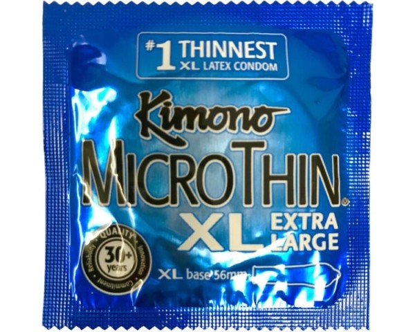 Kimono Microthin XL Condoms - Extra Large - 3 count
