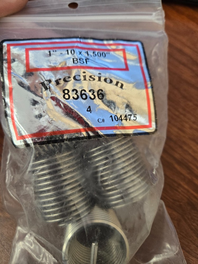 1" - 10 x 1.500"Thread Repair Kit: Free-Running,  4 Pack