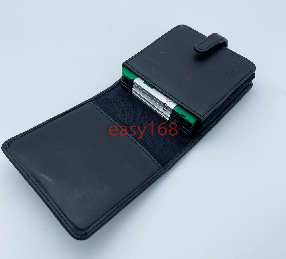 Coach 3.5 Floppy Disk PC Case Holder Black Leather