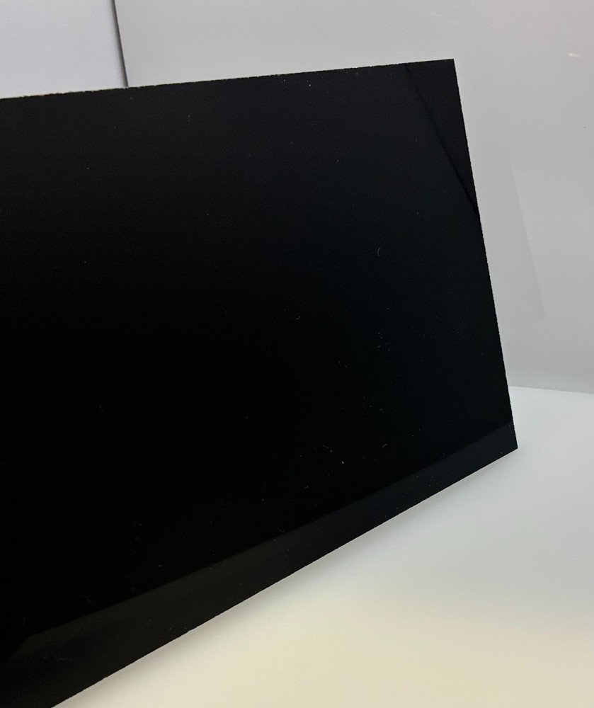Acrylic Plexiglass Sheet - 1/8" Thick - Black Opaque - Pick Your Size