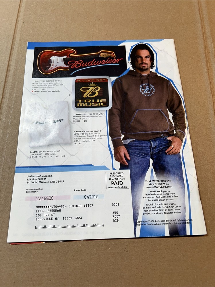 Budweiser Genuine Collection Gift Catalog - 2004