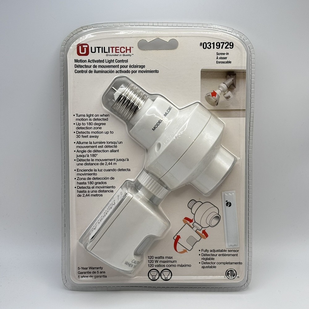 UTILITECH Motion Activated Light Control | Model 0319729 | 180 Degree Detection