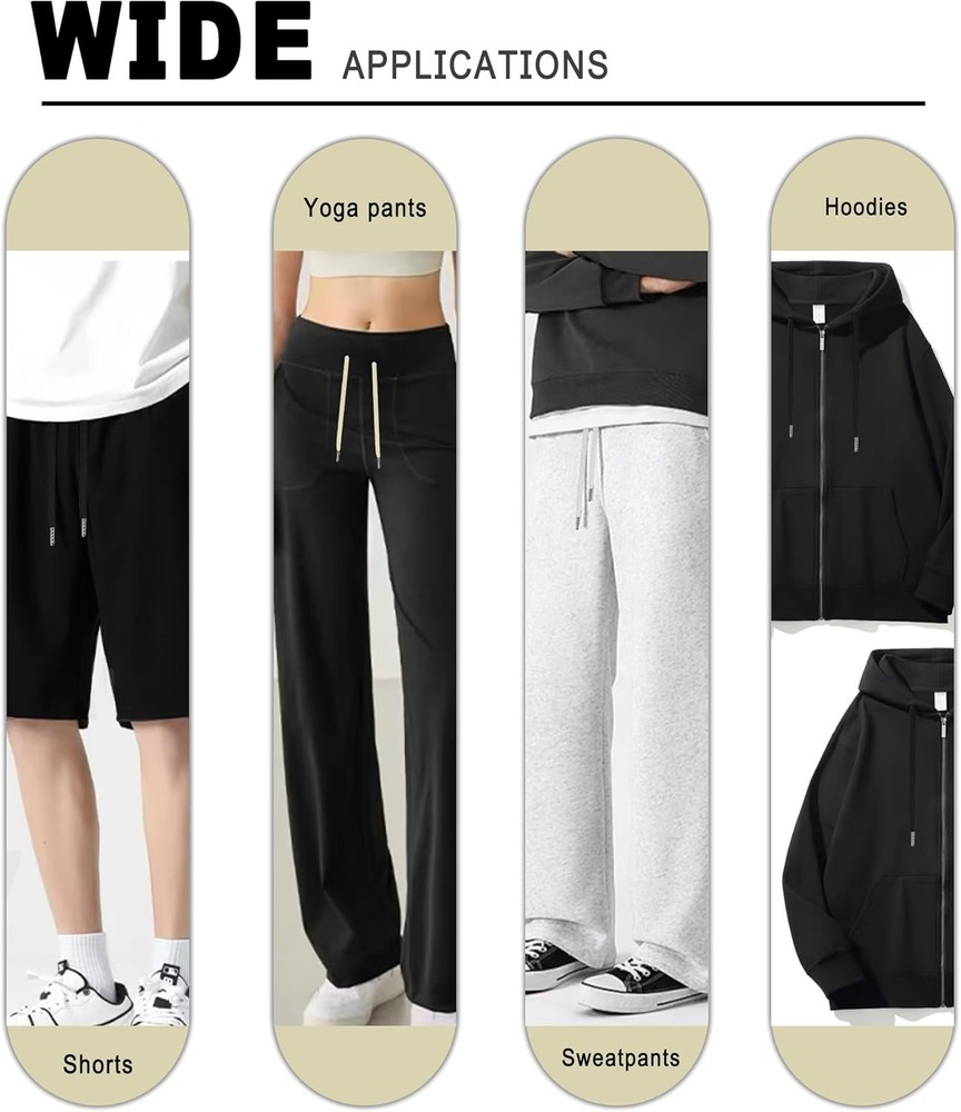 55 Inch Drawstring Replacement Cords with Easy Threader Tool, Replacement Drawst