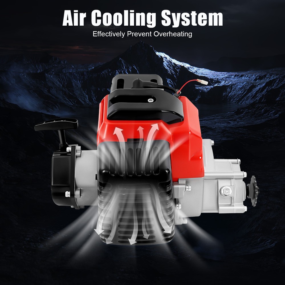 2 STROKE 49CC ENGINE MOTOR PULL START FOR POCKET MINI BIKE GAS SCOOTER ATV
