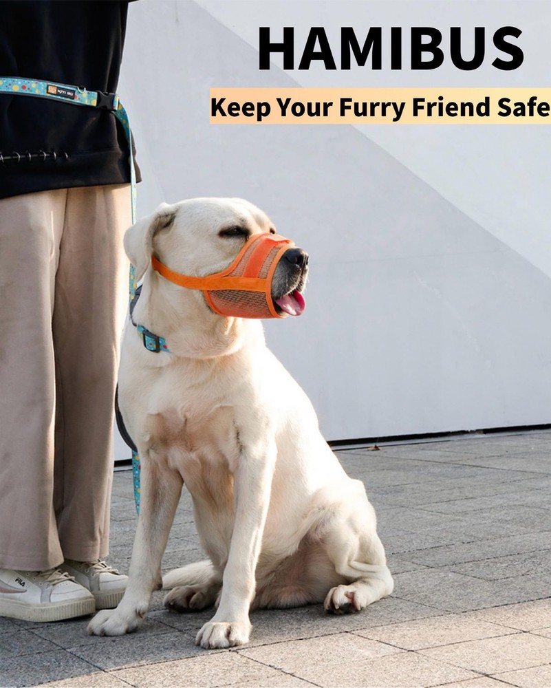 2-Pack Soft Mesh Dog Muzzle – Breathable & Adjustable, No-Bite and Escape-Pro...