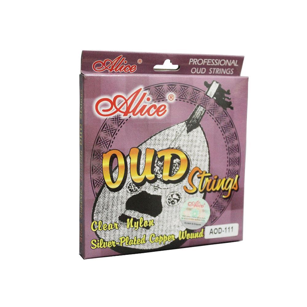 6Sets Alice UD OUD Strings Clear Nylon Silver-Plated Copper Wound 11 Strings