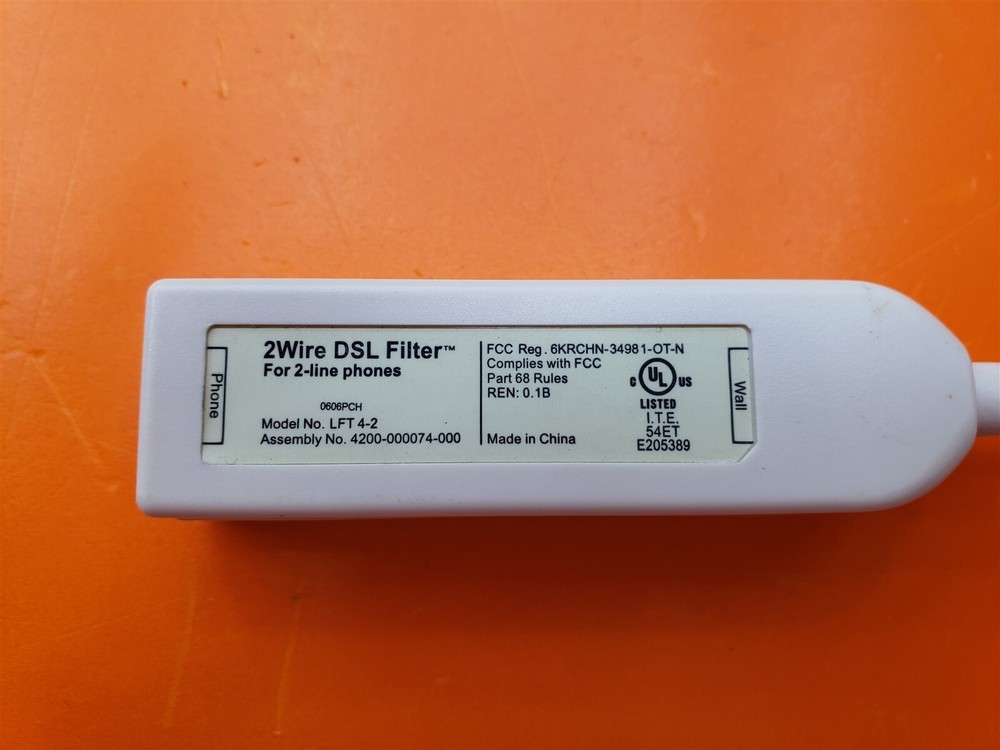 ⭐️⭐️⭐️⭐️⭐️ 2Wire Model LFT 4-2 DSL Filter For 2-Line Phones