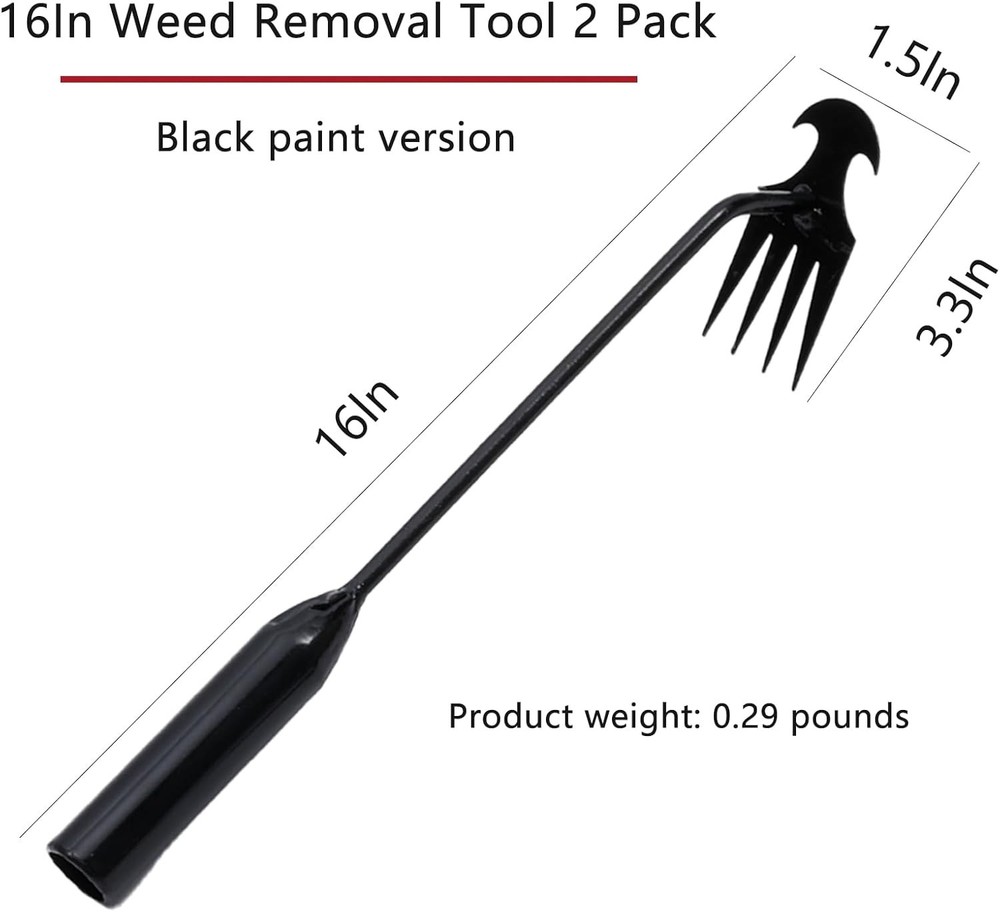 2 Pack Garden Weed Puller Tools 16-inch Hand Weeder Uprooting Tool