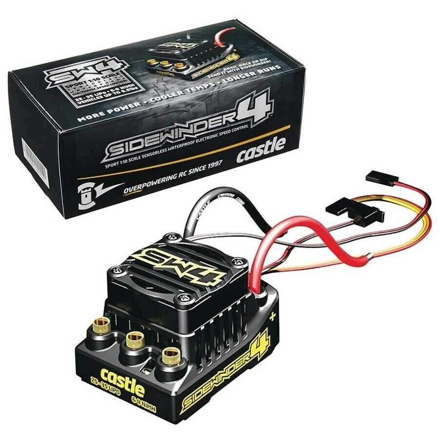 Castle Creations SW4 Sidewinder 4 Sensorless WP ESC Brushed Brushless 2-3S