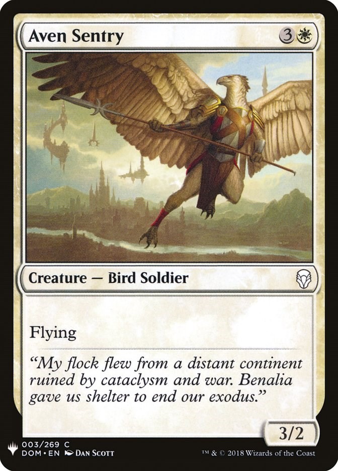 Aven Sentry The List Reprints 3 MTG LP