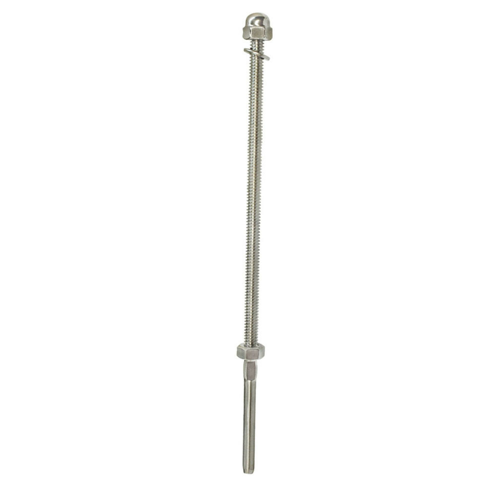 3/16'' Stainless Steel Cable Railing Swage Threaded Stud End Fitting - PACK 10
