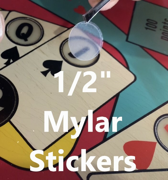 1/2" Pinball Insert Leveling Mylar Stickers - Fix Cupped, Sinking Inserts!