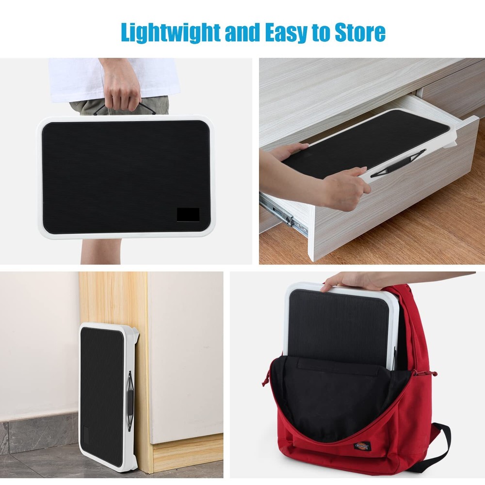 Folding Step Stool Height-Adjustable Step Stool with Non-Slip Platform Step