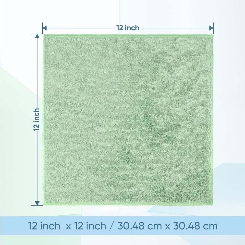 HOMEXCEL Microfiber Washcloths 12 Pack, Highly Absorbent