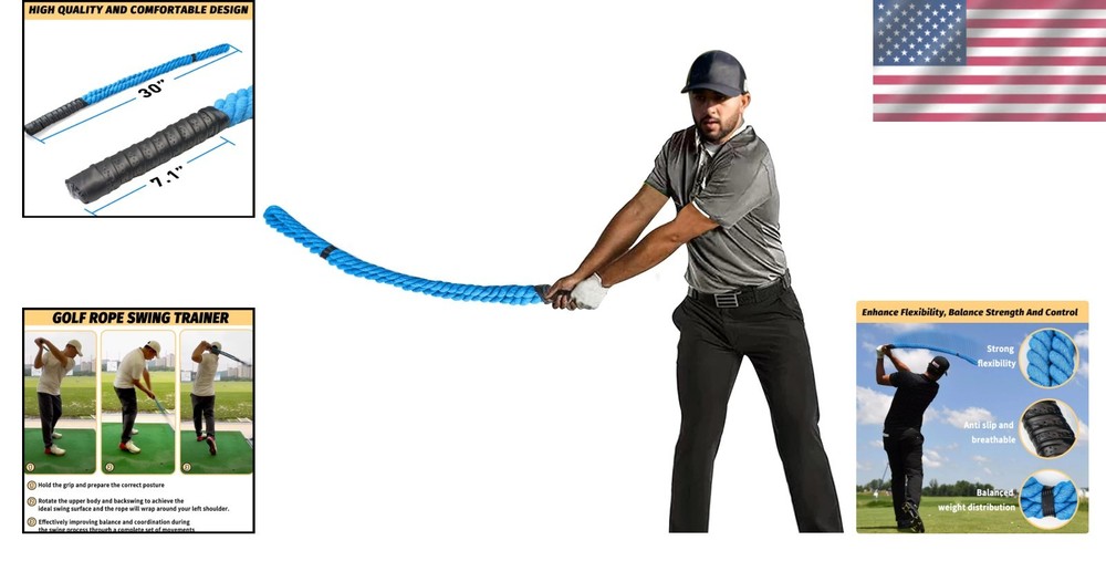 Golf Swing Training Rope for Strength and Control