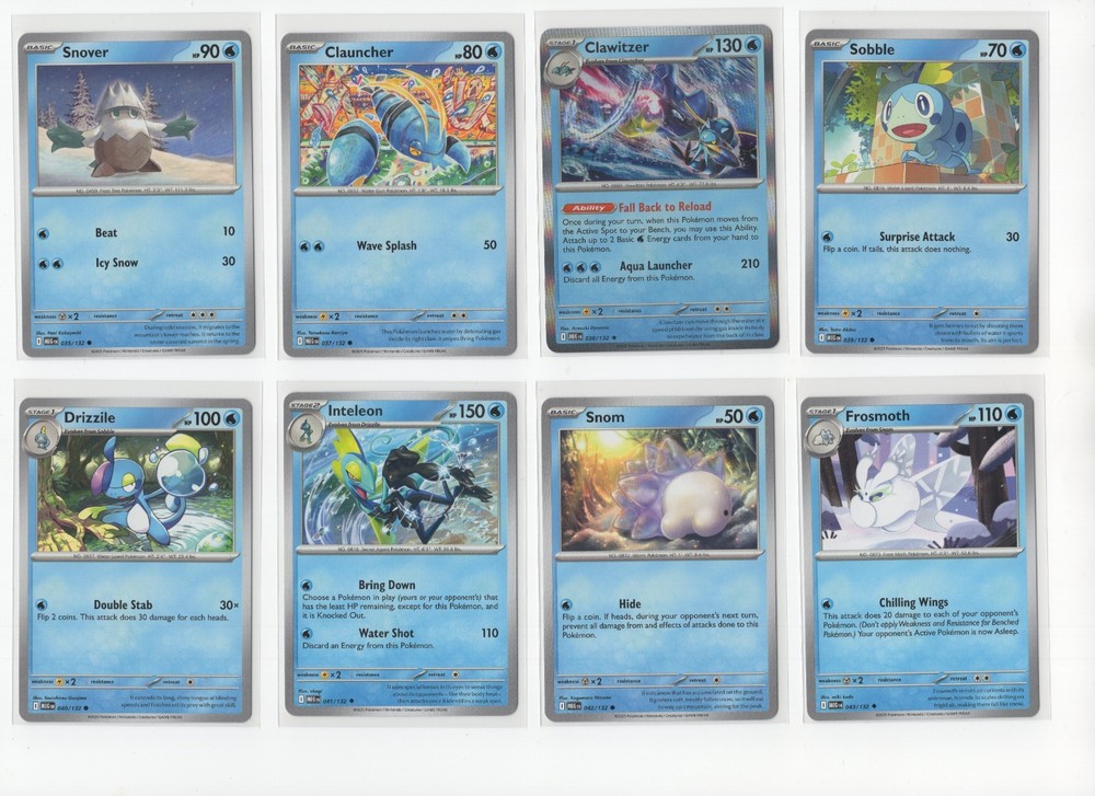 Pokemon ME1 Mega Evolution C/U/R Complete Set 122 Cards