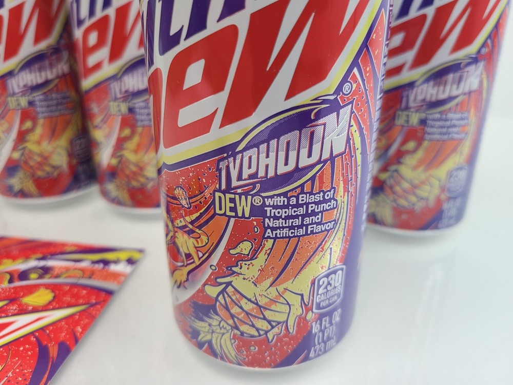6 Pack - Mountain Dew Typhoon - 2022 Edition - New - Discontinued