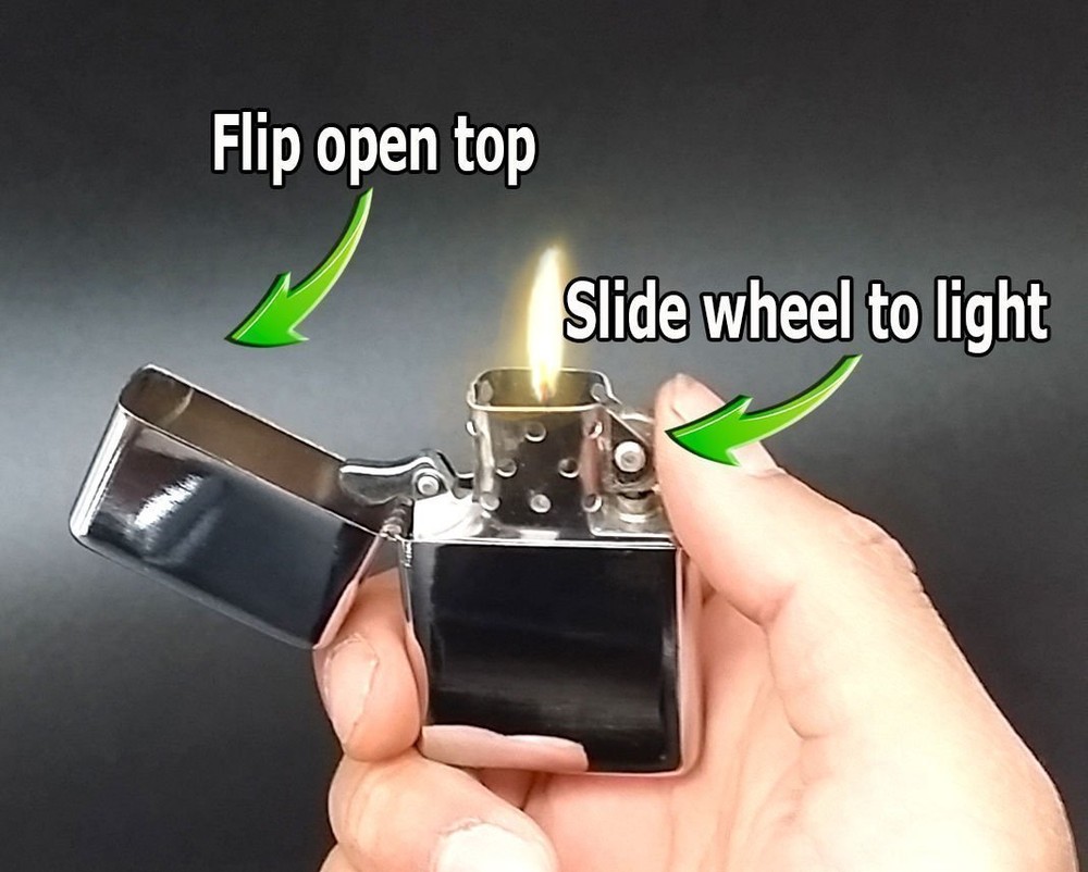 Raindrops Em1 Flip Top Oil Lighter Wind Resistant With Case