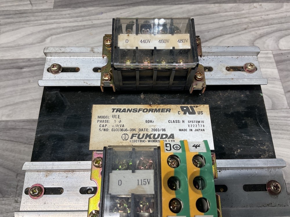 FUKUDA 1.5 kVA TRANSFORMER 1 PH CLASS H MODEL ULE #03B28PR3