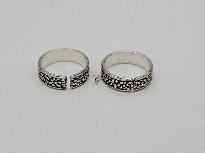 Silver Dots Sterling Silver Adjustable Toe Ring in 925 Silver 5-6gm (Approx)