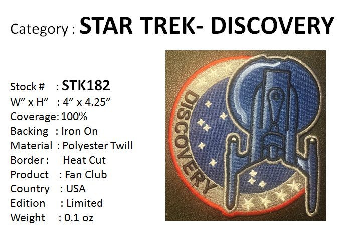 STAR TREK DISCOVERY PATCH - STK182