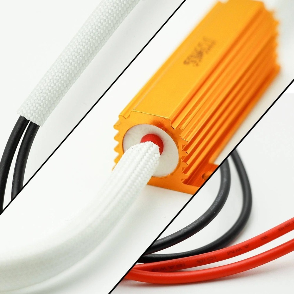 Wire LED Resistor Canceler Flash Error Decoder 1156 S Rear Turn Signal Stock