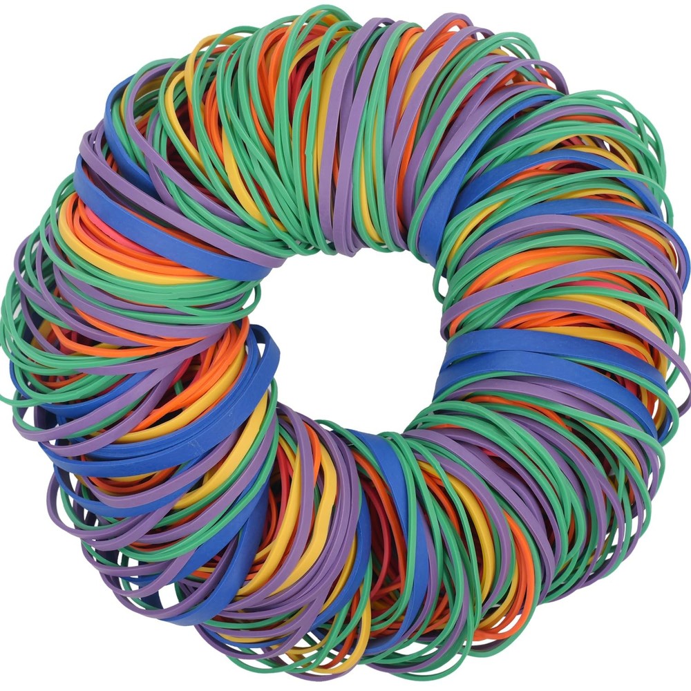 Assorted Rubber Bands Bulk 0.5 lb Multicolor Elastic Stretchable set
