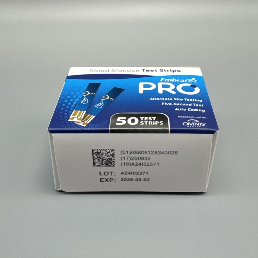 Embrace Pro Blood Glucose Test Strips - 50 Count