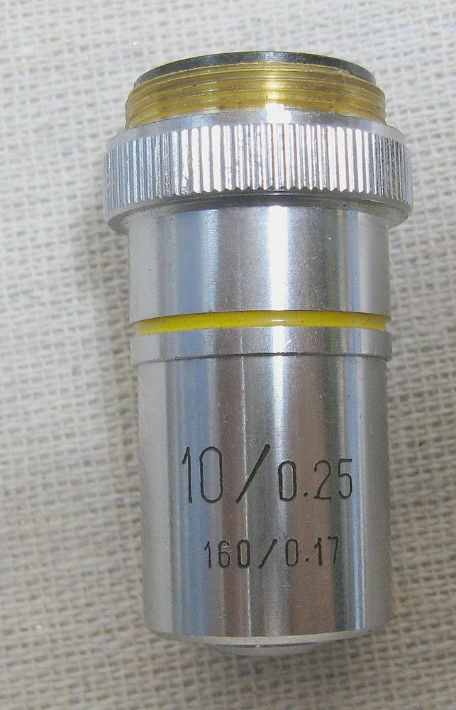 Generic Microscope Objective 10/0.25 160/0.17 Fits One-Sixty ,Student Microscope