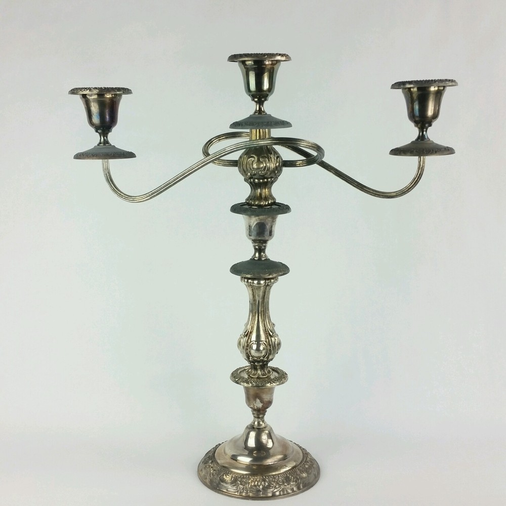 Antique Sheridan Silver Candlestick Candelabra