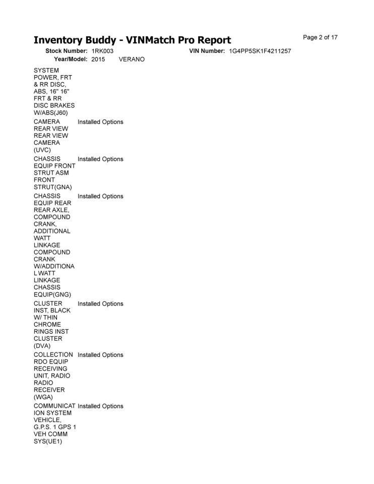 Driver Left Quarter Panel Fits 12-17 VERANO 104929497