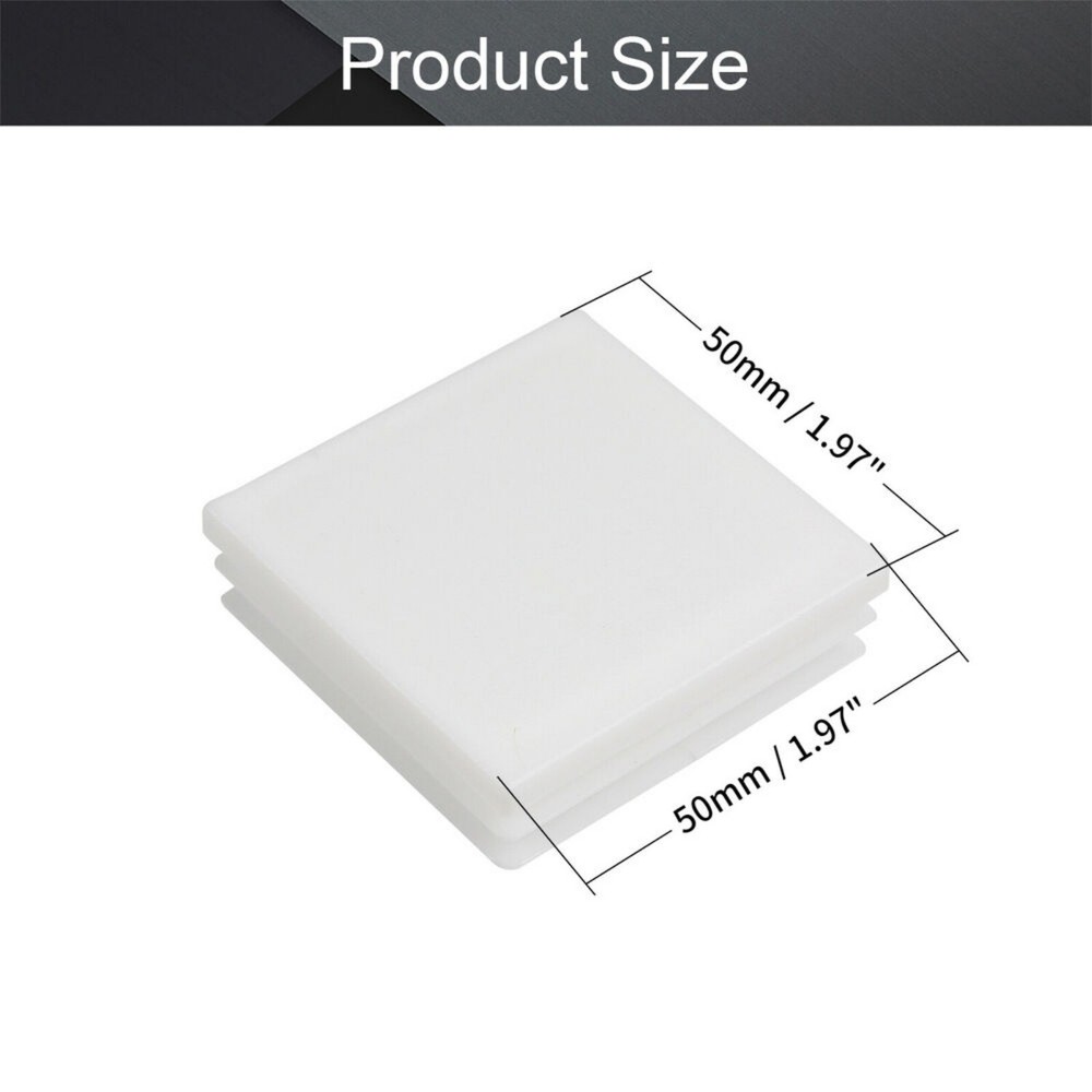 8/20Pcs Square Tube Hole Plug Plastic End Cap for Chair Table Glide Insert