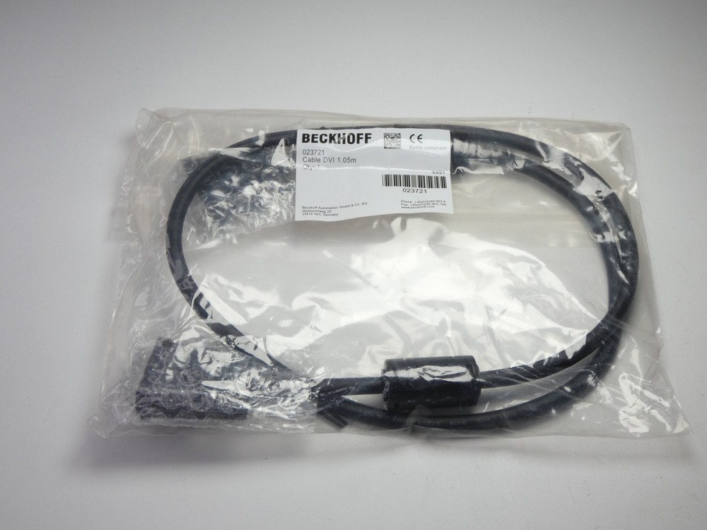 Beckhoff 023721 DVI Cable 1.05M - NEW Surplus!