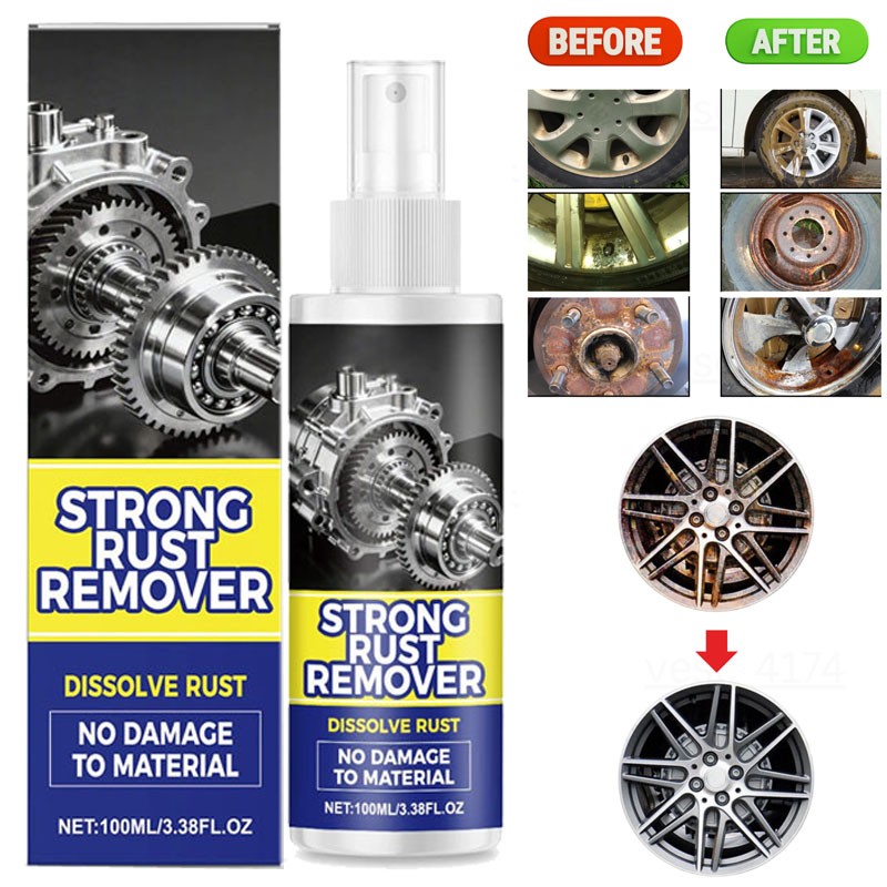 2 PACK Strong Rust Remover 100ml Powerful Rust Removal Spray For Cars &Tools US