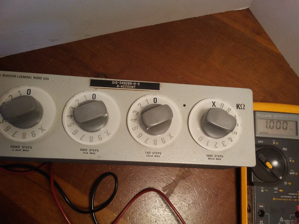 General Radio GR Type 1433-Q Precision Decade Resistor Tested OK