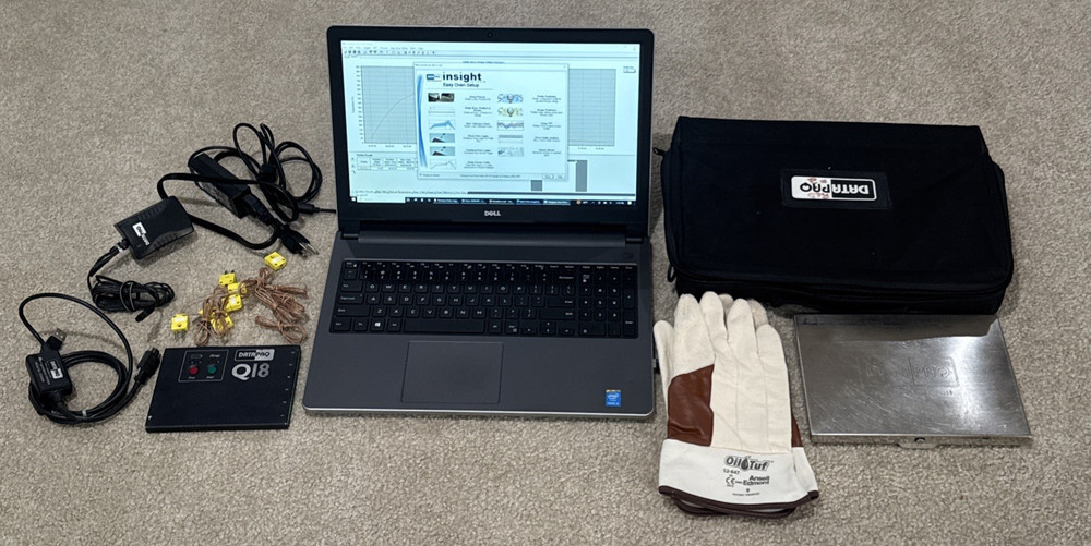 DATAPAQ Q18 (DQ1860) Reflow Profile Tracker System Everything Tested working