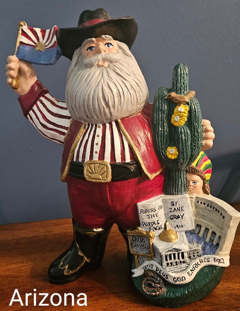 State Santa Claus Figurines (Handpainted, Sold Separately)
