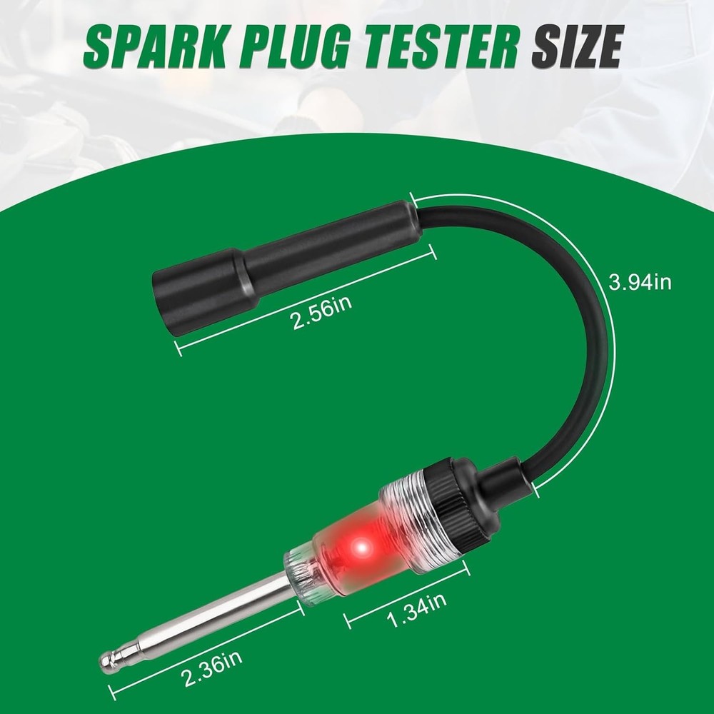 2PCS Spark Plug Tester, Inline Spark Tester, Ignition Coil Tester Tool for Engin