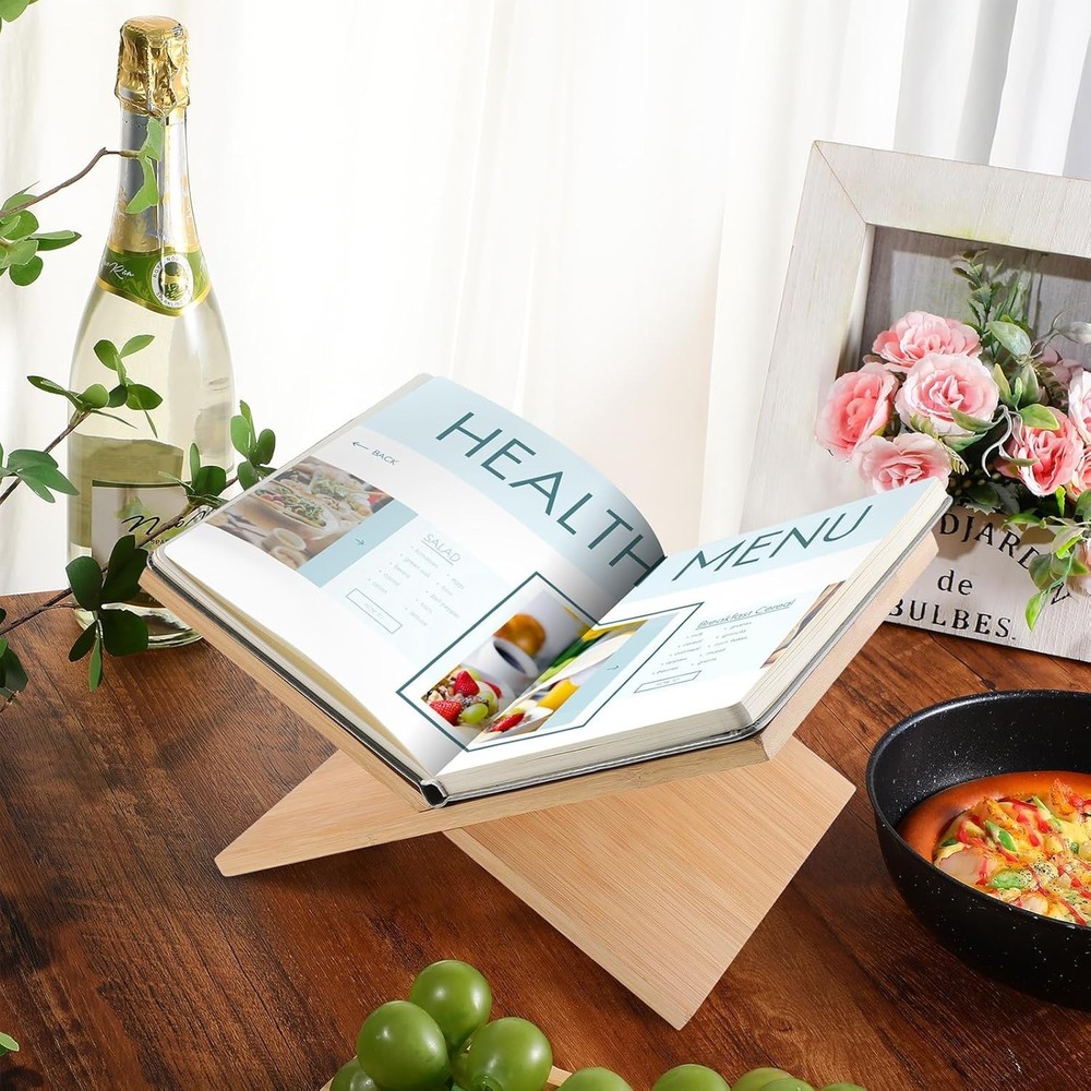 Open Display Stand, Solid Wood Book Holder Large Book Display Holder, Open