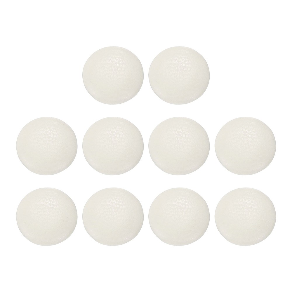 10pcs PU Leather Covered Button 12.5mm Plastic Shank Round Button, White