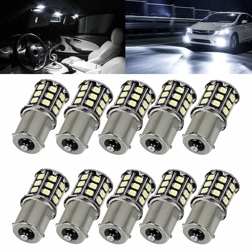 10x 1156 RV Trailer Car 33-SMD LED 1141 Interior Light Bulbs Super Bright White